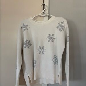 LOFT Women's Cream Crew Neck Sweater